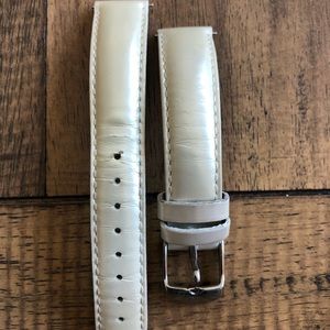 Michele Watch Ivory 18mm leather band.
